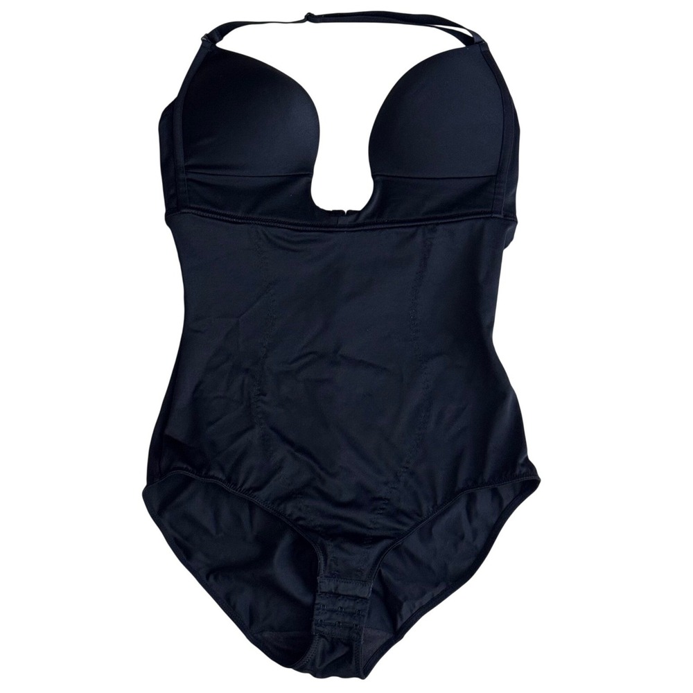 Dr. Rey Shapewear Black Bodysuit 38B Underwire Firm Control Tummy Shaper 1 Piece